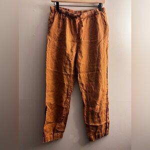 Quince Orange Ankle Pants